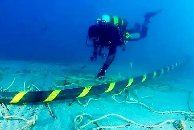 cable óptico submarino