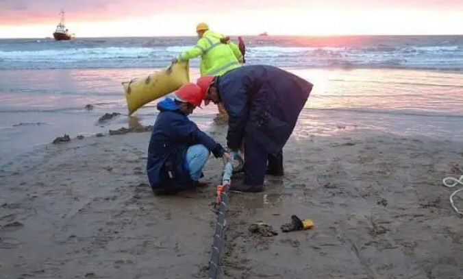 Submarine cable work