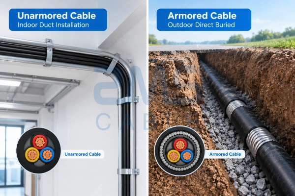 Comparison of cable laying scenarios