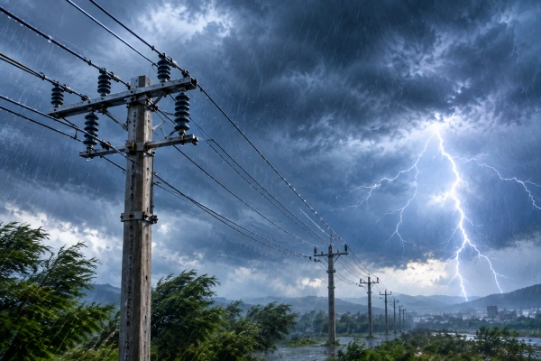 Overhead power lines
