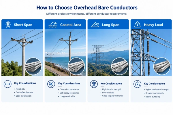 overhead conductor selection for power transmission