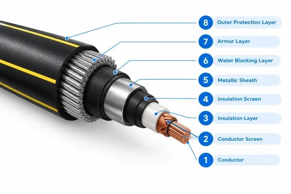 offshore power cable structure